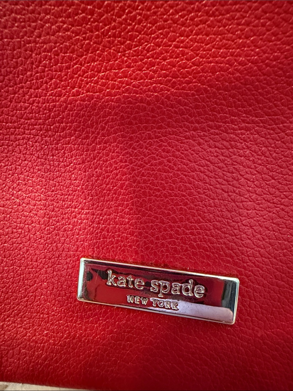 kate spade Red Bow-Accent Adjustable Pebbled Leather Crossbody Bag - Picture 2 of 13